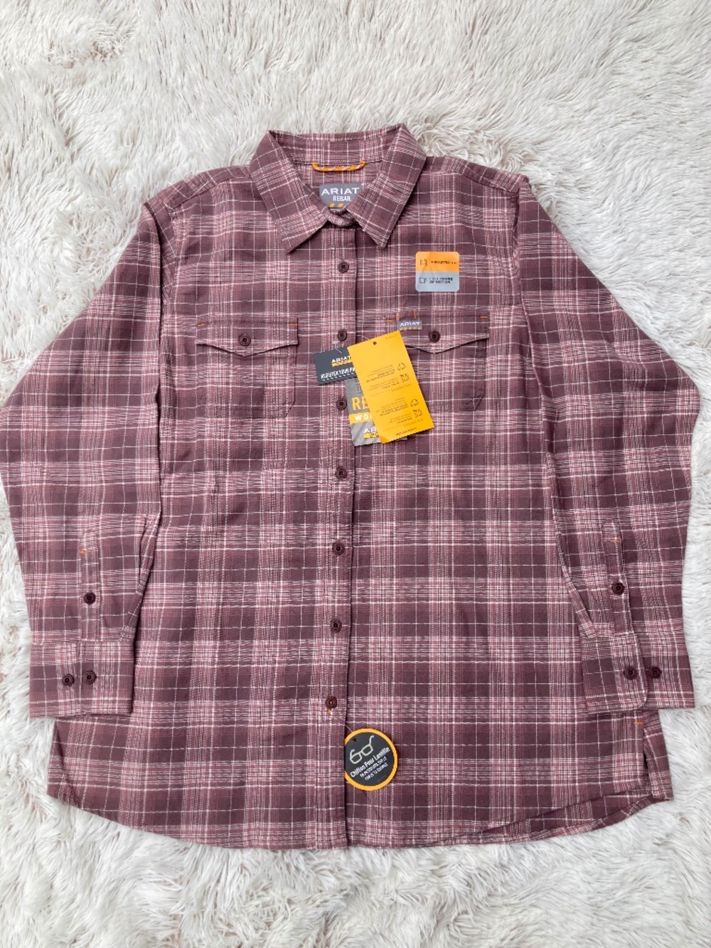 NWT Ariat Rebar Flannel Durastar long sleeve work shirt Womens size 1X